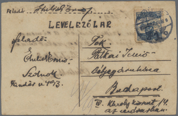 Br Ungarn - Besonderheiten: 1920, Postcard From Szolnok To Budapest With A Stamp For Charity To Support - Sonstige & Ohne Zuordnung