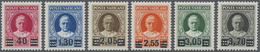 ** Vatikan: 1934, Papst Pius XI., Provisorien-Ausgabe, 6 Werte, Postfrischer Luxussatz, Signiert A.Dien - Lettres & Documents