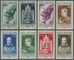 ** Vatikan: 1936, 5 C To 5 L Complete Set, Mint Never Hinged (partly Little Tinted Stripes On The Gum) - Storia Postale