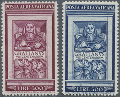 ** Vatikan: 1951, 800 Jahre Decretum Gratiani, 2 Werte Postfrisch, Signiert Und Attest Raybaudi - Brieven En Documenten