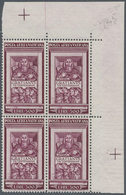 ** Vatikan: 1951, Decretum Gratiani, Both Values As Blocks Of Four From The Upper Right Corner Of The S - Briefe U. Dokumente