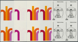 ** Vereinte Nationen - Genf: 1924. Progressive Proof (8 Phases) In Blocks Of 4 For The Issue "World Hea - Unused Stamps