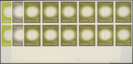 ** Vereinte Nationen - Genf: 1972. Progressive Proof (6 Phases) In Blocks Of 12 For The 40c Value Of Th - Ongebruikt