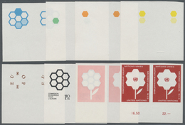 ** Vereinte Nationen - Genf: 1972. Progressive Proof (8 Phases) In Horizontal Bottom Margin Pairs For T - Neufs