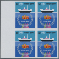 ** Vereinte Nationen - Genf: 1974. Imperforate Block Of 4 For The Issue "UN Conference On The Law Of Th - Neufs