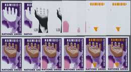 ** Vereinte Nationen - Genf: 1975. Progressive Proof (7 Phases) In Horizontal Pairs For The 1.30fr Valu - Neufs