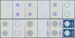 ** Vereinte Nationen - Genf: 1976. Progressive Proof (12 Phases) In Horizontal Pairs For The 40c Value - Unused Stamps