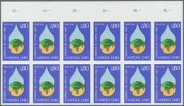 ** Vereinte Nationen - Genf: 1977. Ungezähnter OR-12er-Block Für Den 80c-Wert Der Ausgabe "Wasserkonfer - Unused Stamps