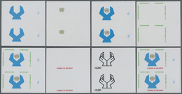 ** Vereinte Nationen - Genf: 1977. Progressive Proof (8 Phases) In Vertical Pairs For The 80c Value Of - Ongebruikt