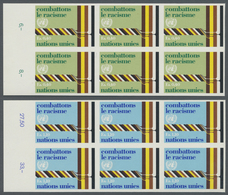 ** Vereinte Nationen - Genf: 1977. Kompletter Satz "Kampf Gegen Rassismus" In 2 Ungezähnten 6er-Blöcken - Unused Stamps