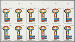 ** Vereinte Nationen - Genf: 1980. Ungezähnter OR-12er-Block Für Die Ausgabe "Neue Internationale Wirts - Unused Stamps