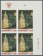** Vereinte Nationen - Genf: 1981. Ungezähnter ER-4er-Block Für Die Ausgabe "Kunstwerke Für Die Vereint - Unused Stamps