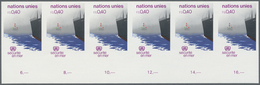** Vereinte Nationen - Genf: 1983. Ungezähnter, Horizontaler UR-6er-Streifen Für Den 0.40fr-Wert Der Au - Unused Stamps