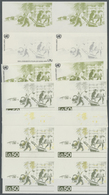 ** Vereinte Nationen - Genf: 1987. Progressive Proof (6 Phases) In Blocks Of 4 For The 50c Value Of The - Neufs