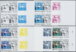 ** Vereinte Nationen - Genf: 1987. Progressive Proof (8 Phases) In Vertical Pairs For The 1.20fr Value - Neufs