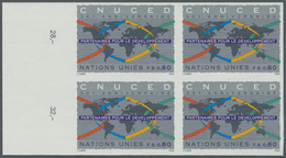 ** Vereinte Nationen - Genf: 1994. Ungezähnter SR-4er-Block Für Den 80c-Wert Der Ausgabe "10 Jahre UNCT - Unused Stamps