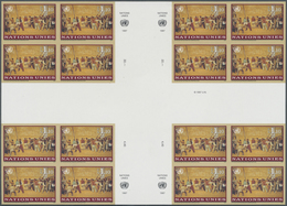 ** Vereinte Nationen - Genf: 1997. Imperforate Cross Gutter Block Of 4 Blocks Of 4 For The 1.10fr Value - Unused Stamps