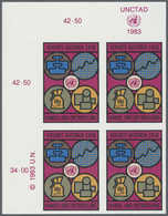 ** Vereinte Nationen - Wien: 1983. Ungezähnter ER-4er-Block Für Den 8.50s-Wert Der Ausgabe "UNCTAD". Mi - Ongebruikt