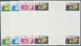 ** Vereinte Nationen - Wien: 1987. Probedruck In 6 Druckphasen Plus Ungezähnte In 4er-Herzstücken Für D - Unused Stamps