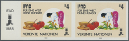 ** Vereinte Nationen - Wien: 1988. Imperforate Horizontal Pair For The 4s Value Of The Set "IFAD: For A - Ongebruikt