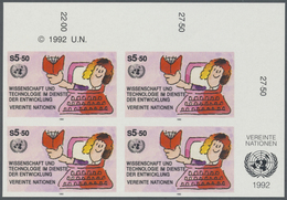** Vereinte Nationen - Wien: 1992. Ungezähnter ER-4er-Block Für Den 5,50s-Wert Der Ausgabe "Wissenschaf - Neufs