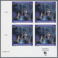 ** Vereinte Nationen - Wien: 1995. Ungezähnter ER-4er-Block Für Den 5.50s-Wert Der Ausgabe "Weltfrauenk - Unused Stamps