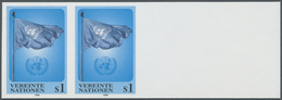 ** Vereinte Nationen - Wien: 1996. Imperforate Horizontal Pair For The 1s Value Of The Definitives Set - Ongebruikt