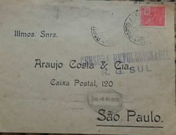 L) 1911 BRAZIL, MERCURY, 300 REIS, RED,  CIRCULATED COVER IN BRAZIL, XF - Covers & Documents