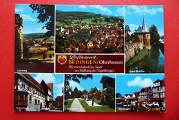 Büdingen - Mittelalterliche Stadt - Wappen - Rhein Main Gebiet - AK 1995 Gelaufen - Wetterau Vogelsberg Hessen - Wetterau - Kreis