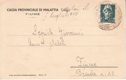 0962     FIUME  -RIJEKA    1940 - Occup. Iugoslava: Fiume