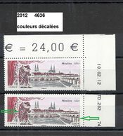Variété De 2012 Neuf** Y&T N° 4636 Couleurs Décalées - Unused Stamps