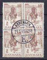 Denmark 1937 Mi. 238     10 Ø Regentschaft 25 Jahre König King Christian X. 4-Block Brotype Vd KØBENHAVN (K.) (Sn.23) - Blocks & Sheetlets