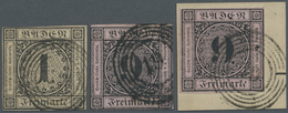 O/Brfst Baden - Marken Und Briefe: 1851, 1 Kr. Ziffer Im Kreis Schwarz Auf Braun, Gest. Oben Minimal Berührt - Autres & Non Classés