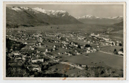 C.P.  PICCOLA    PANORAMA  DI  GIUBIASCO  E  PIANO  MAGADINO     2 SCAN  (VIAGGIATA) - Giubiasco