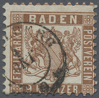 O Baden - Marken Und Briefe: 1866/68, Wappenzeichnung 9 Kreuzer Lebhaftbraun Mit Weißem Hintergrund, E - Sonstige & Ohne Zuordnung