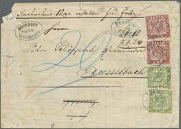 Br Baden - Marken Und Briefe: 1868, Zweimal 1 Kr. Grün Und Zweimal 3 Kr.(Mgl.) Rot Mit K2 "BONNDORF 25 - Sonstige & Ohne Zuordnung