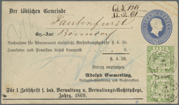 GA Baden - Ganzsachen: 1866, 6 Kr. Ganzsachenumschlag Mit Vordruck Der Verlagsbuchhandlung Adolph Emmer - Autres & Non Classés