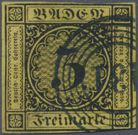 O Baden - Nummernstempel: 131 (Schwetzingen) DUNKELBLAUER Klarer Nr.-St. Auf 1851, Wappenausgabe 3 Kr - Altri & Non Classificati