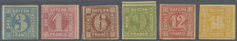 * Bayern - Marken Und Briefe: 1850, Quadrat-Ausgaben 1 Kr. Rosa Bis 18 Kr. Gelblichorange, Sechs Werte - Altri & Non Classificati