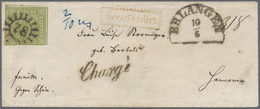 Br Bayern - Marken Und Briefe: 1851, Quadratausgabe 9 Kr. Maigrün, Type III (unten Knapp, Sonst Breitra - Other & Unclassified