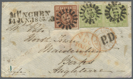 Br Bayern - Marken Und Briefe: 1953, Sehr Seltene 24 Kr. Frankatur Nach England: Seidenpapier-Briefumsc - Other & Unclassified
