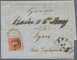 Br Bayern - Marken Und Briefe: 1861, 12 Kr Rot, Voll- Bis Breitrandig Als EF Auf Faltbrief Von SPEYER, - Other & Unclassified