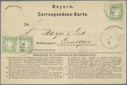 Br Bayern - Marken Und Briefe: 1867/1870, 1 Kr Grün Ungezähnt Sowie 2 X 1 Kr Dunkelgrün Gezähnt Mit Wz. - Andere & Zonder Classificatie