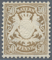 * Bayern - Marken Und Briefe: 1878, 50 Pfg. Dunkelorangebraun, Wz. 2, Farbfrisches Exemplar In Guter Z - Other & Unclassified