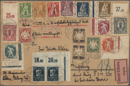 Br Bayern - Marken Und Briefe: 1920 Bayern Abschied 1 Mark Bavaria Mit Komplettem Oberrand Und Dort Anh - Autres & Non Classés