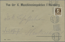 Br Bayern - Dienstmarken: 3 Pf. Ludwig Mit E-Lochung Einzeln Auf Drucksache Mit Masch.-Stpl. NÜRNBERG 2 - Andere & Zonder Classificatie