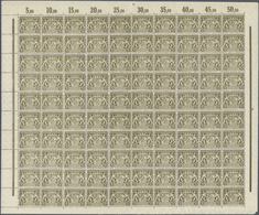 ** Bayern - Dienstmarken: 1920, 50 Pfg. Dunkelbraunoliv Ohne Aufdruck "Volkstaat Bayern", Mittig Gefalt - Other & Unclassified