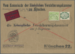 Br Bayern - Dienstmarken: 1920, 1 1/4 Mark Dienst Abschied Mit 5 Pf. Dienst Wappen Auf Vorderseite Eine - Sonstige & Ohne Zuordnung