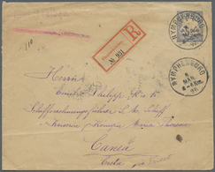 GA Bayern - Ganzsachen: 1897, 20 Pf Ganzsachenumschlag, Eingeschrieben Ab "NYMPHENBURG 6 MÄR. 97" (drei - Altri & Non Classificati