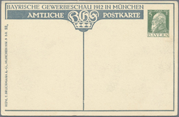 GA Bayern - Ganzsachen: FEUERWEHR: 1900/1912, "Gruss V. IX. Bayer. Feuerwehr-Tag FÜRTH" Ansichtskarte M - Andere & Zonder Classificatie